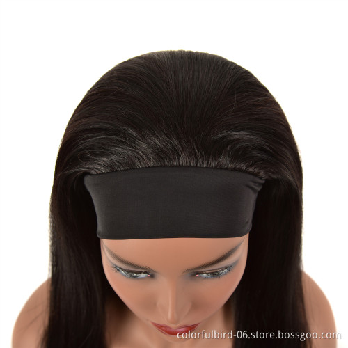 Cheap Headband Short Straight Wig Girls Short Hairstyle Straight Bob Headband Wig Human Hair High Quality